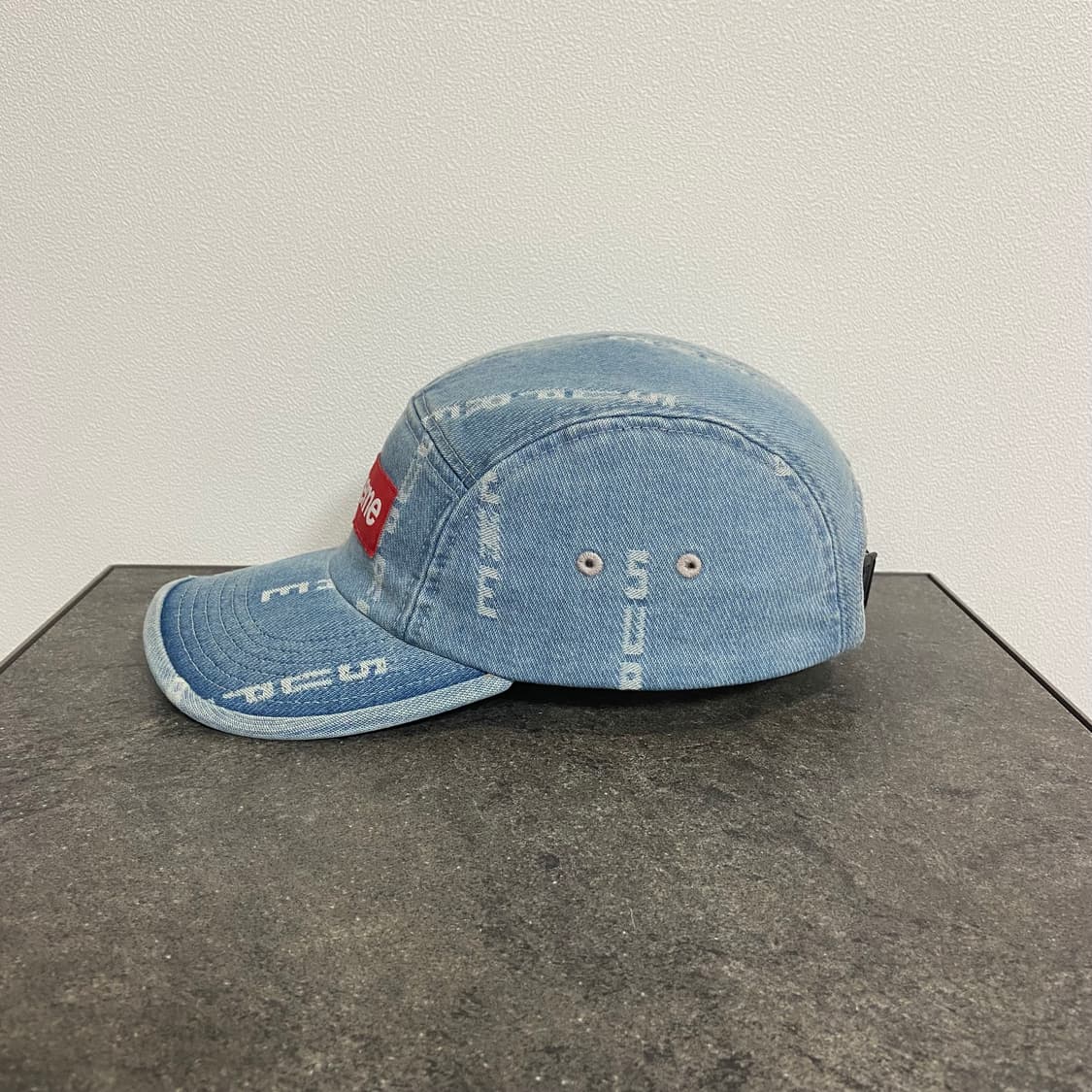 (OS) 슈프림 박스로고 캠프캡 모자 워시드 데님 상품이미지3