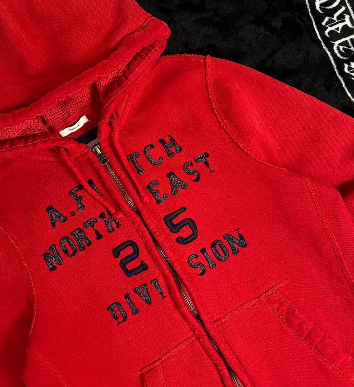 아베크롬비 데미지 스펠아웃 로고 후집(xl) 상품이미지2