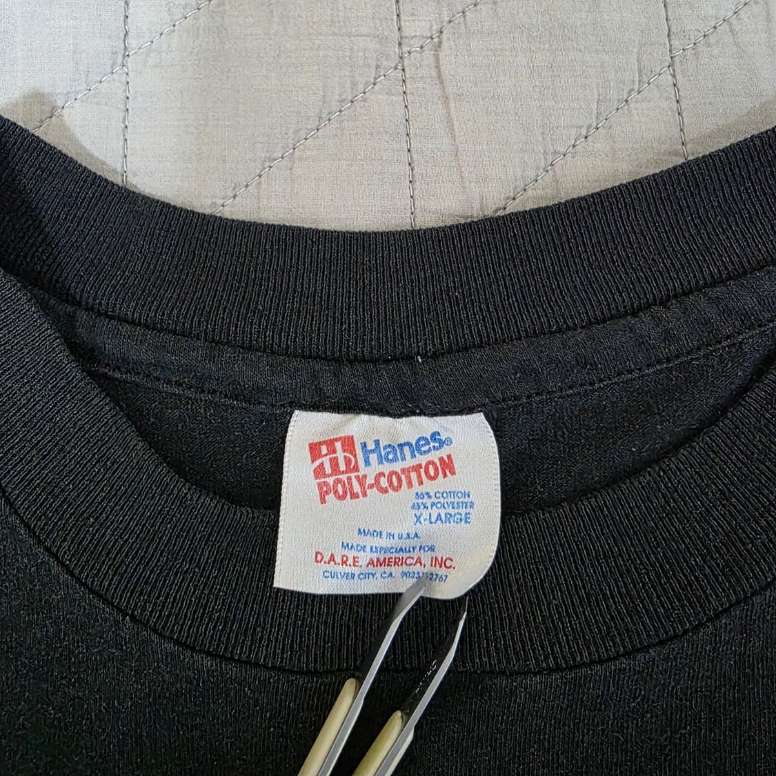[XL] 90s 빈티지 DARE 티셔츠 블랙 ver.헤인즈3 Like L 상품이미지6