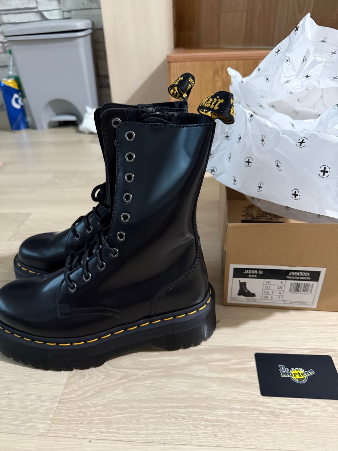 닥터마틴 제이든 HI 블랙 UK5 (240mm) 새상품 상품이미지1
