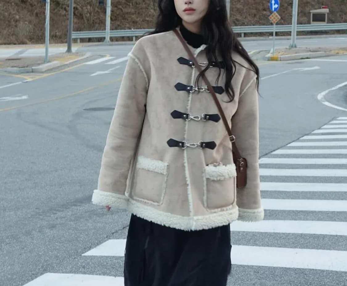 레터프롬문 무스탕 베이지 상품이미지2