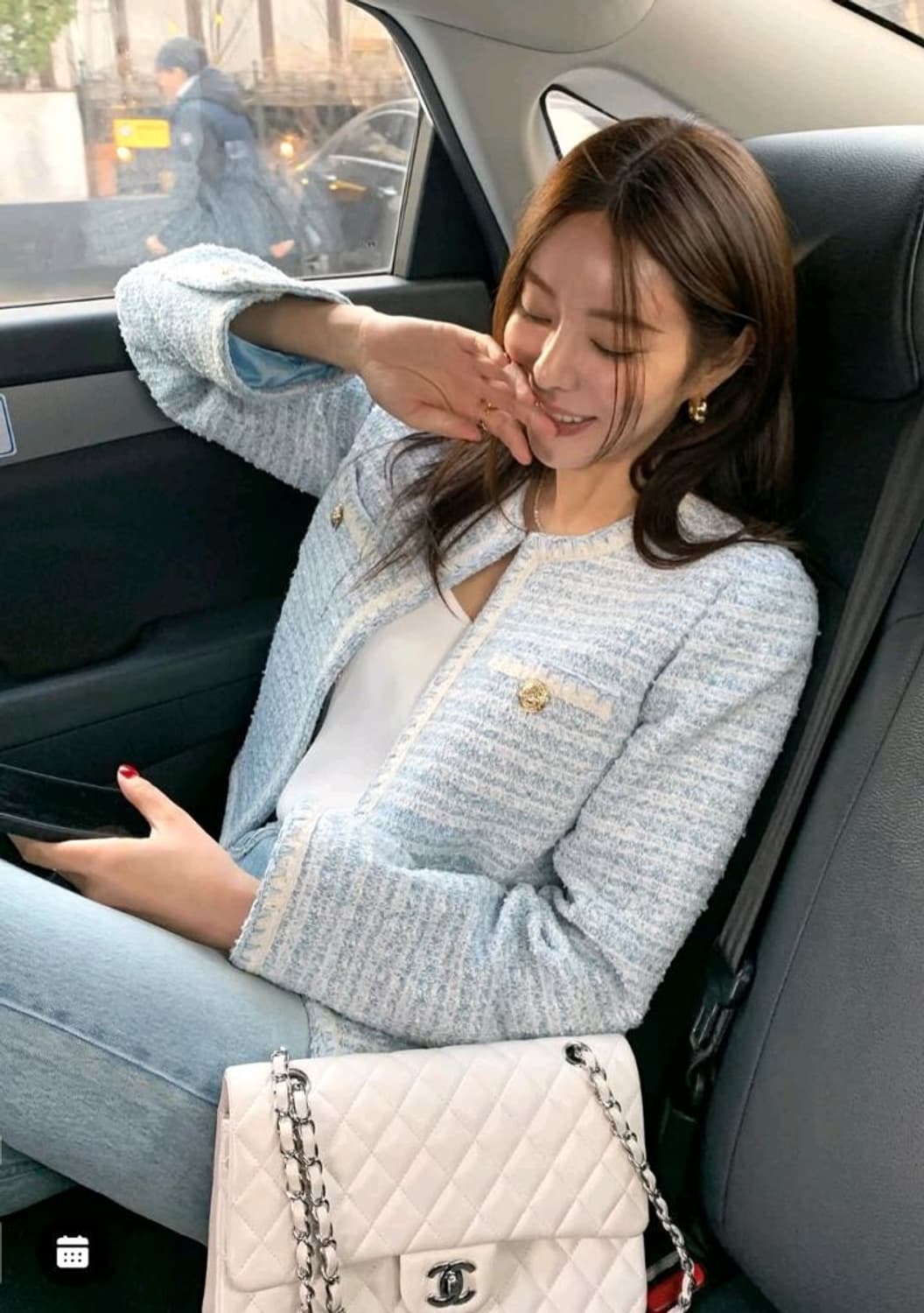 칙스라벨 셀레나 트위드 자켓(스카이블루)S 상품이미지3