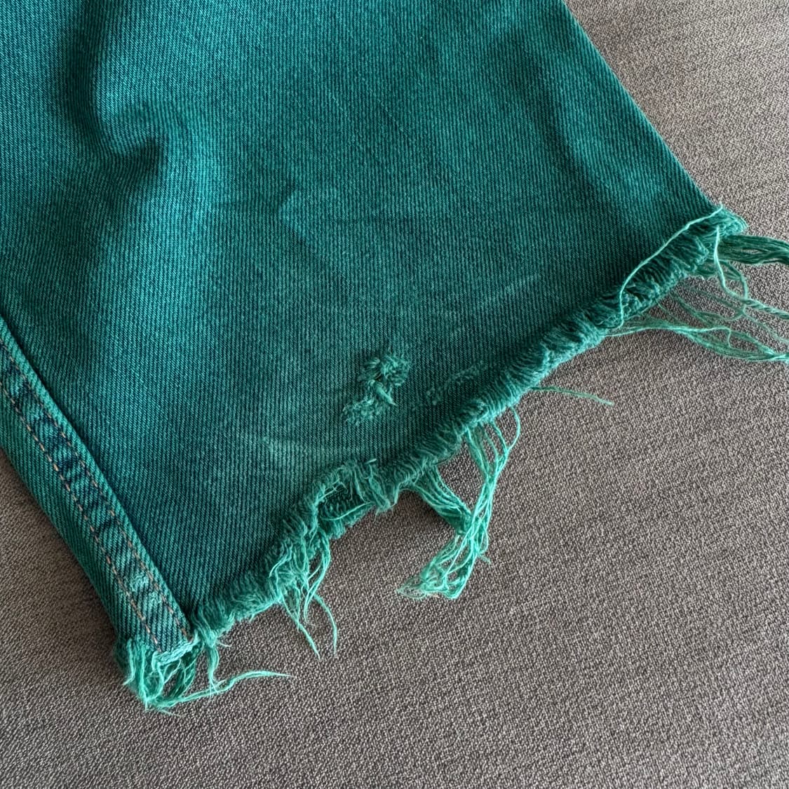 나나서카 - 그린 프린지 데님 상품이미지5