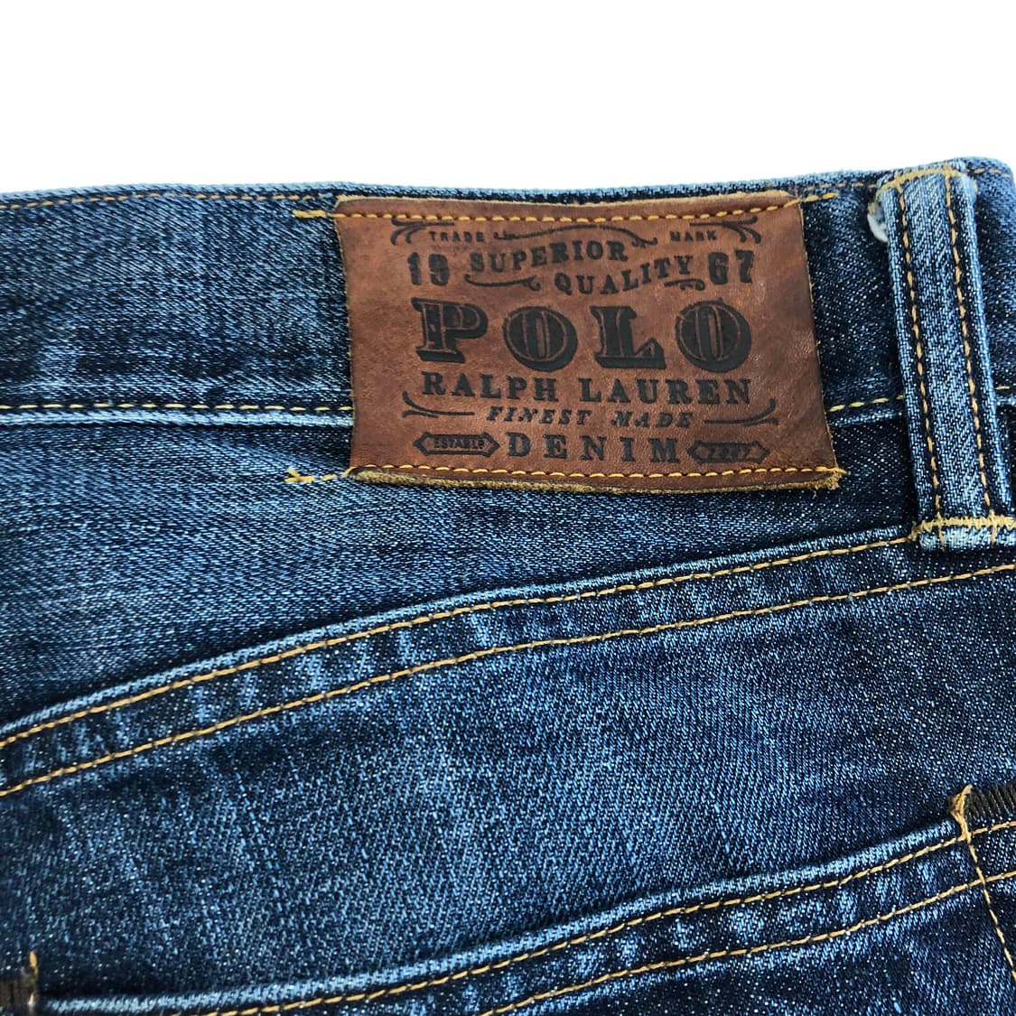 폴로 랄프로렌 오리지널 레더패치 인디고데님진 30-31 인치 상품이미지4