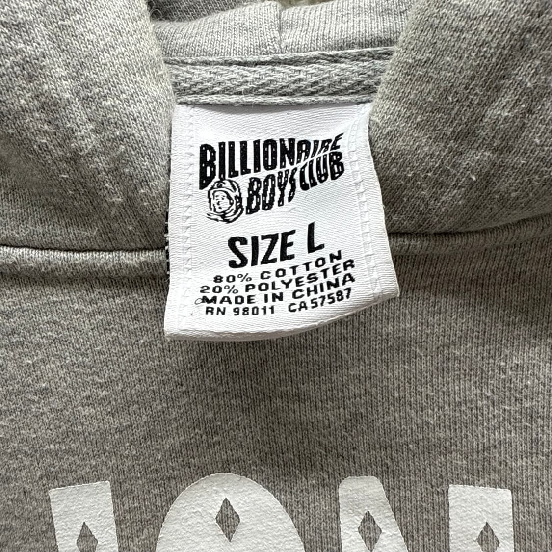 [L] 빌리어네어 보이즈 클럽 그레이 후드티 상품이미지5