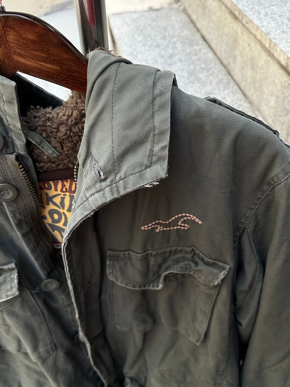 홀리스터 밀리터리 후드 보아 자켓 상품이미지3