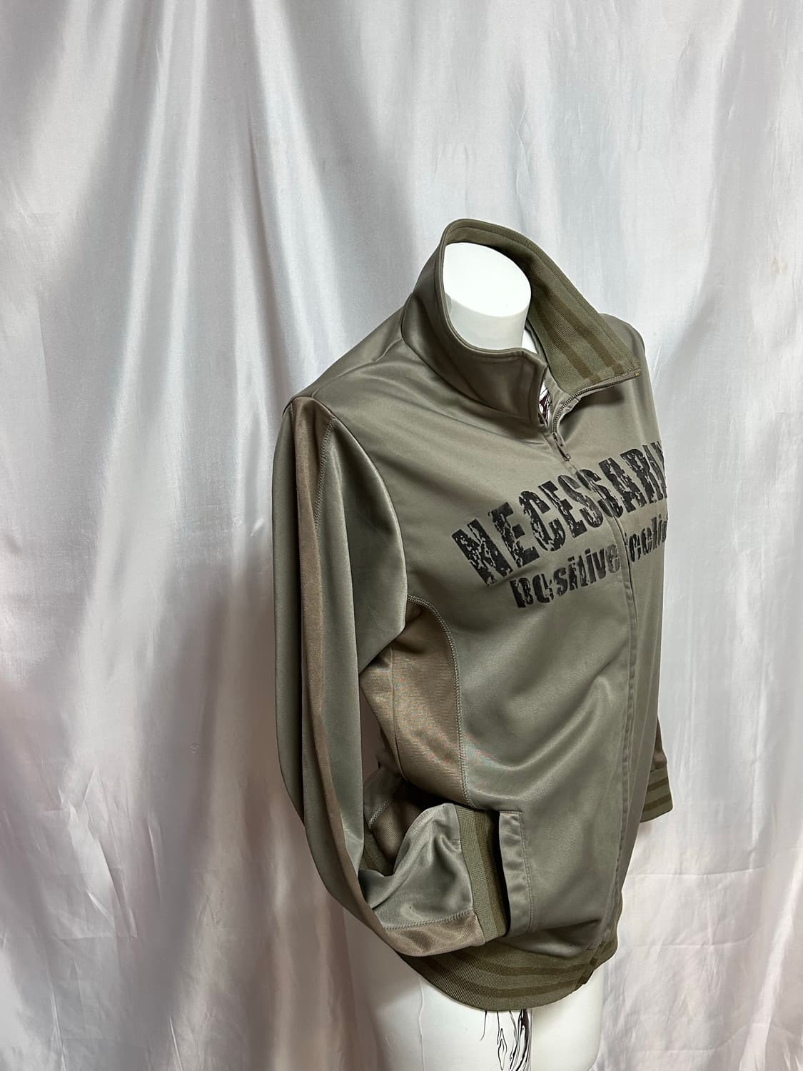 vintage khaki jersey zip-up 상품이미지8