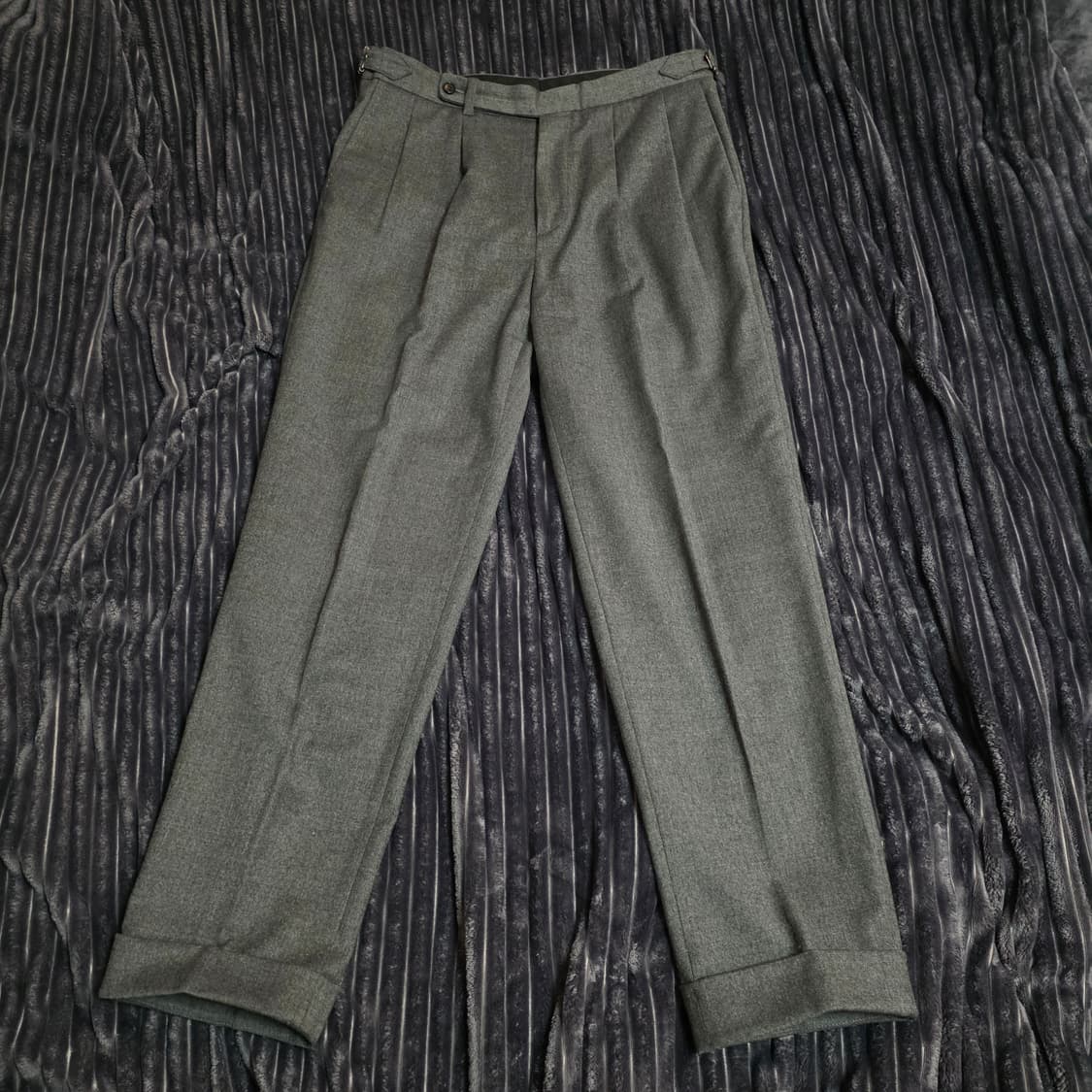 메버릭 투턱 울 트라우저 그레이 L(34) 상품이미지2