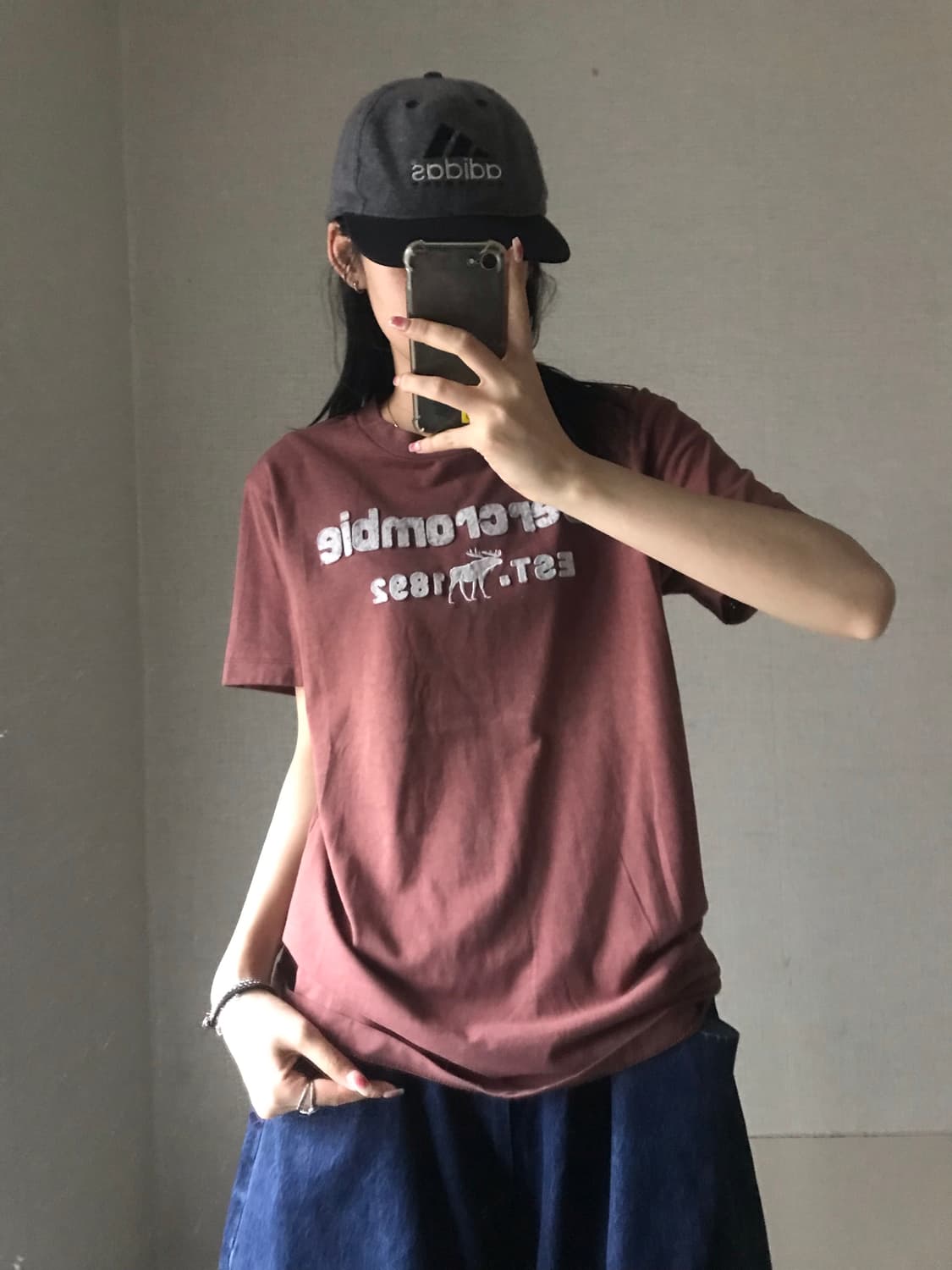 아베크롬비 브라운 반팔티셔츠 상품이미지1