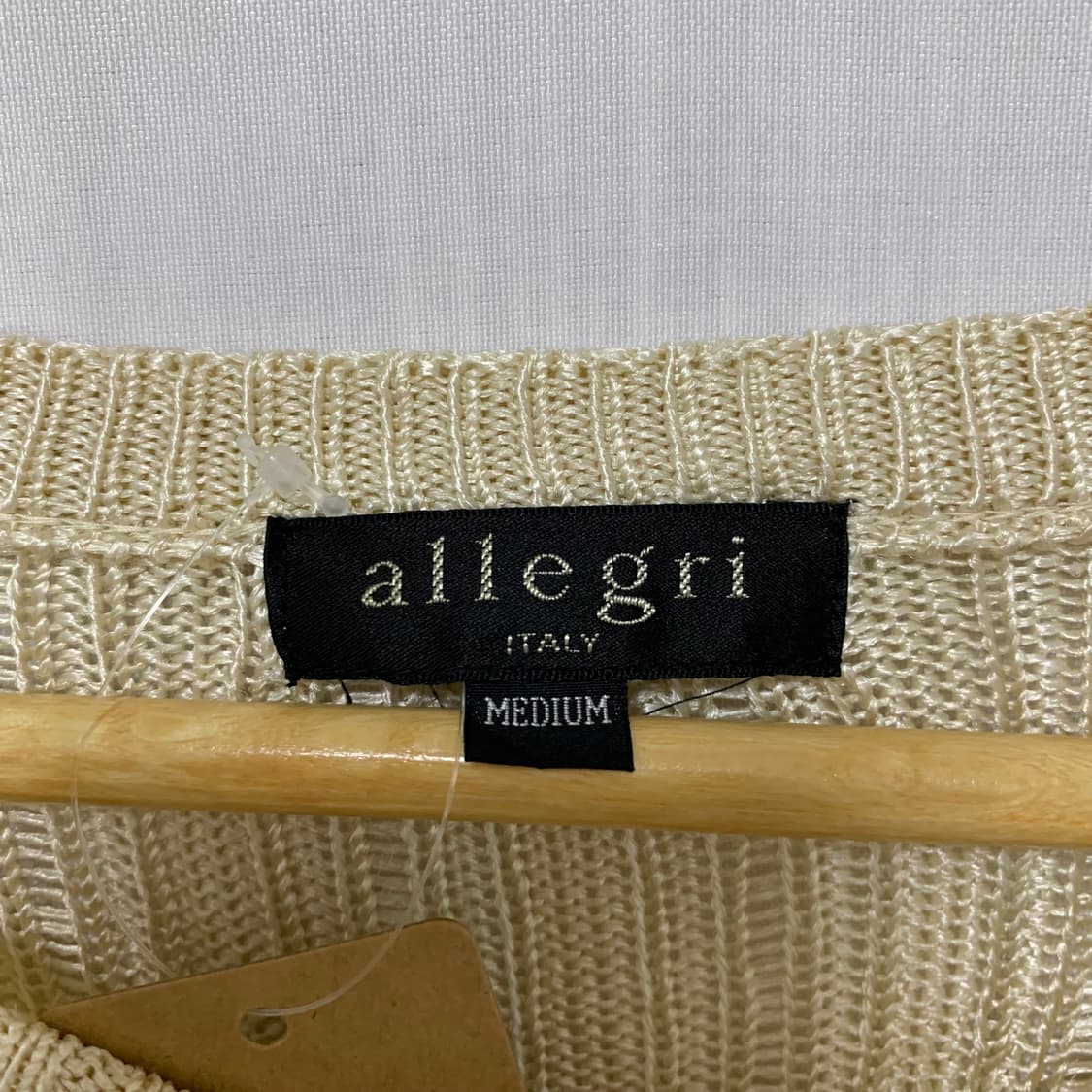 알레그리 빈티지 루즈핏 니트 아이보리 베이지 M 상품이미지7