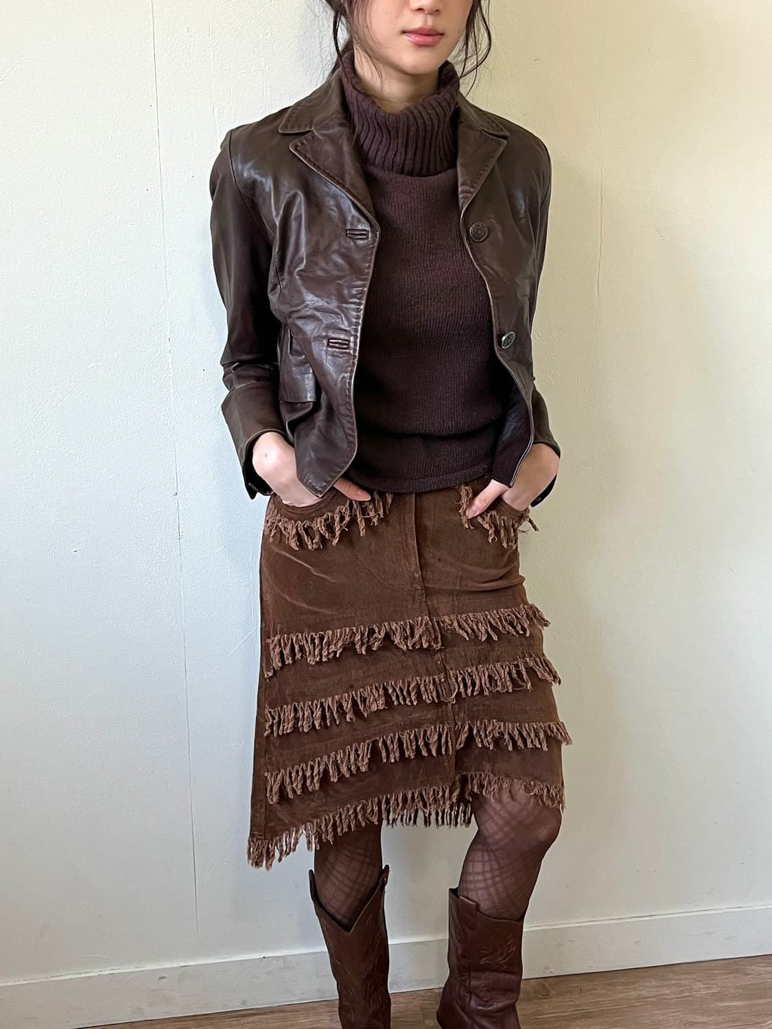 AXARA 프린지 컷 스커트 상품이미지6