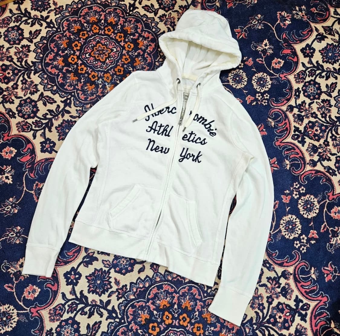 아베크롬비 y2K 레터링 자수 기모 후드집업 M size 상품이미지2