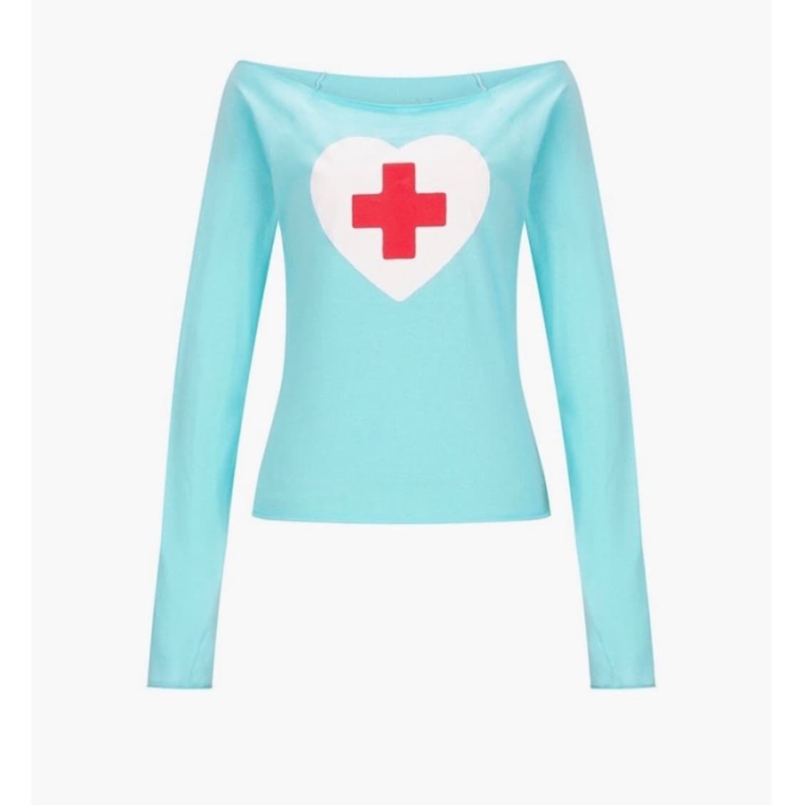 ♡♡구해요♡♡ 샵페어리 체리쉬 하트 컷오프 티셔츠 민트 상품이미지1