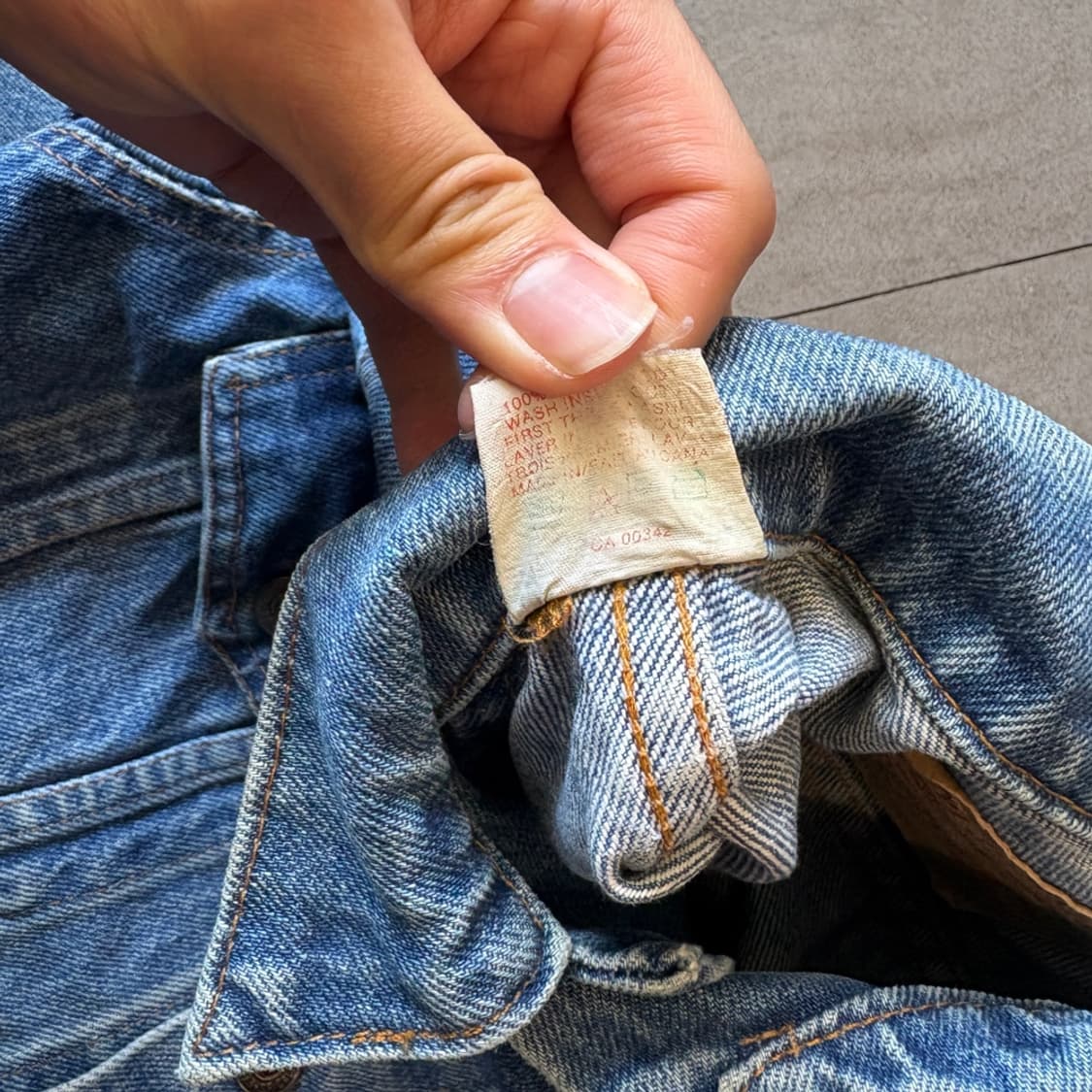 80년대 캐나다 생산 리바이스 75505 트러커 데님 자켓 상품이미지7