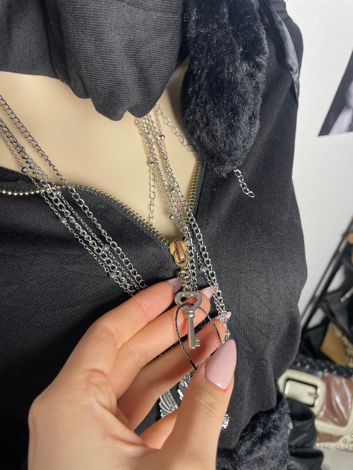 시크릿허니 우사미미 후드집업 리본 털  상품이미지4