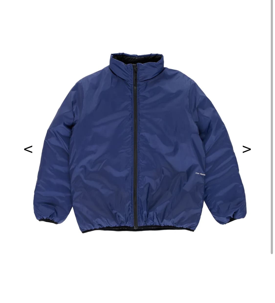 팝트레이딩컴퍼니 리버서블 퀄팅 패딩 블랙/블루 (S) 상품이미지2