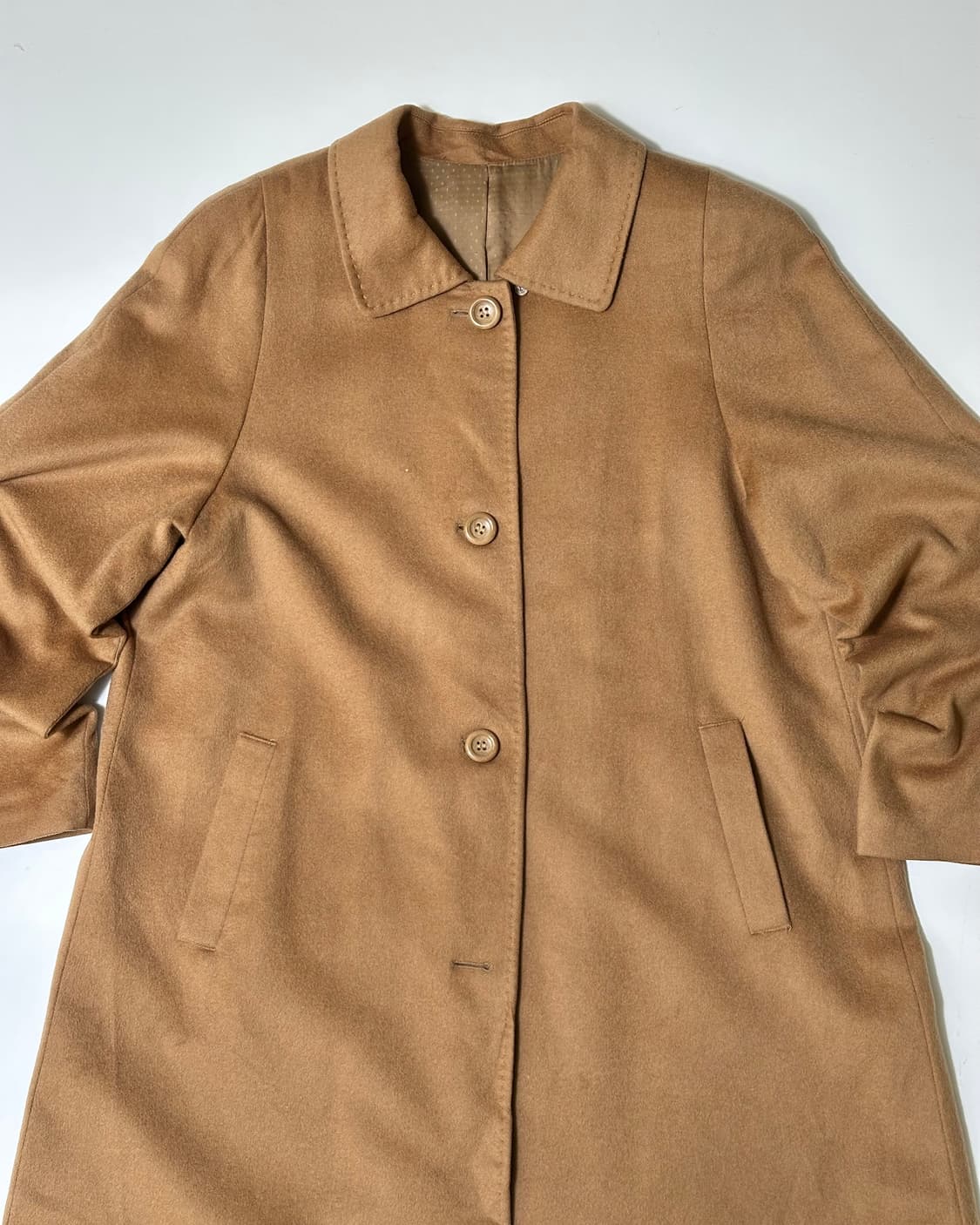 소프트 브라운 캐시미어 롱 코트 상품이미지7