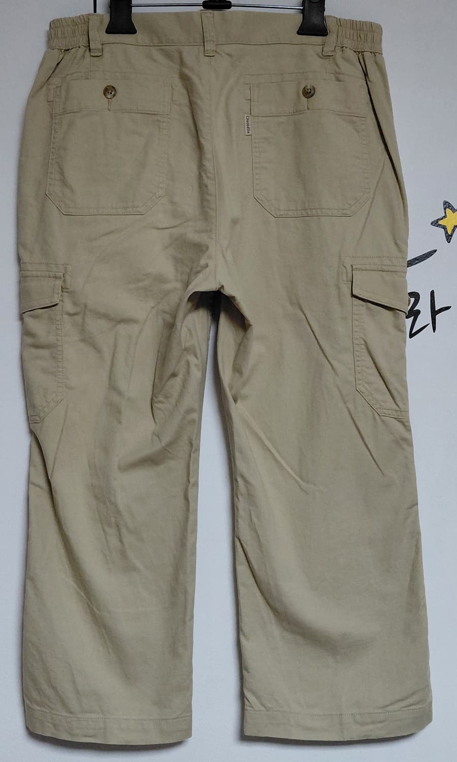 [L] 크로커다일 캐주얼 남성 7부 카고 바지 (베이지/사이드 밴딩) 상품이미지7