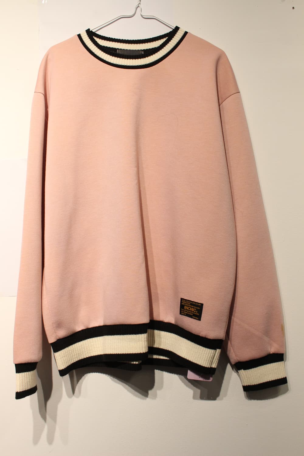 239. 더스티 핑크 배색 스웻셔츠 상품이미지1