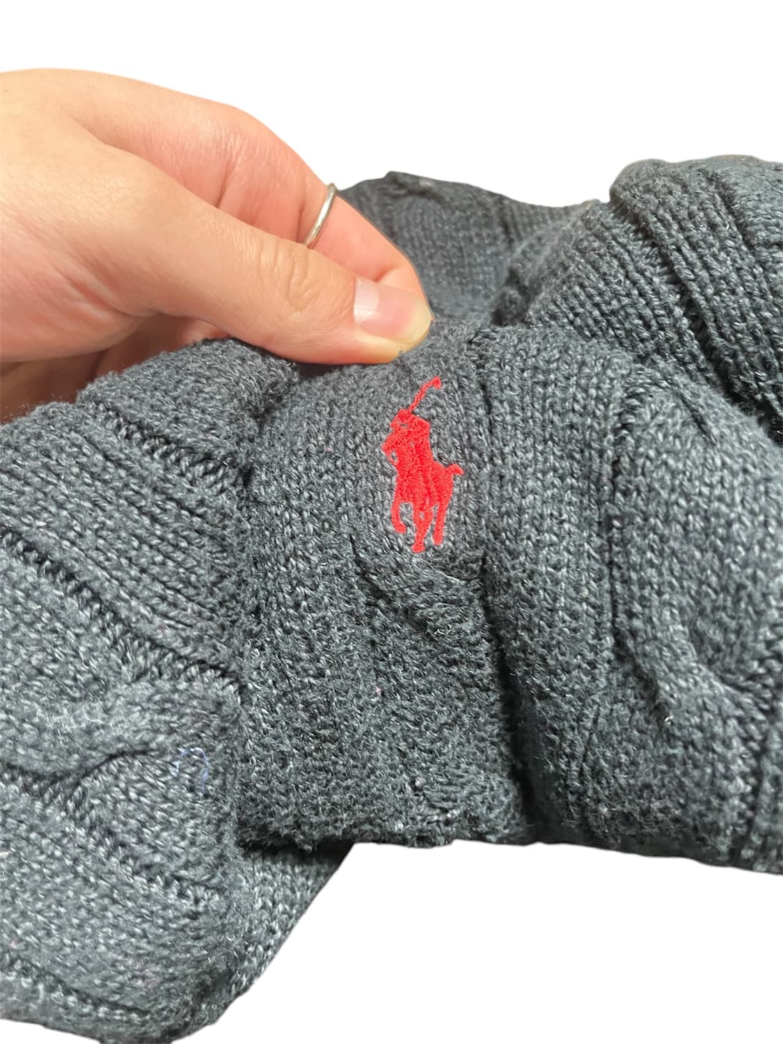 폴로 레드 포니 케이블 니트 블랙 상품이미지2