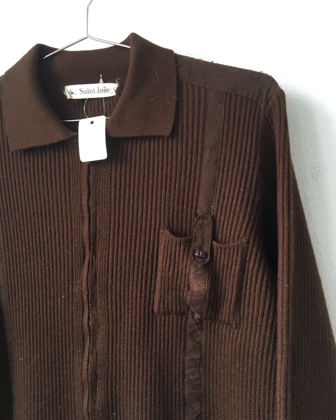 Pocket point ribbed knit zip up 상품이미지5
