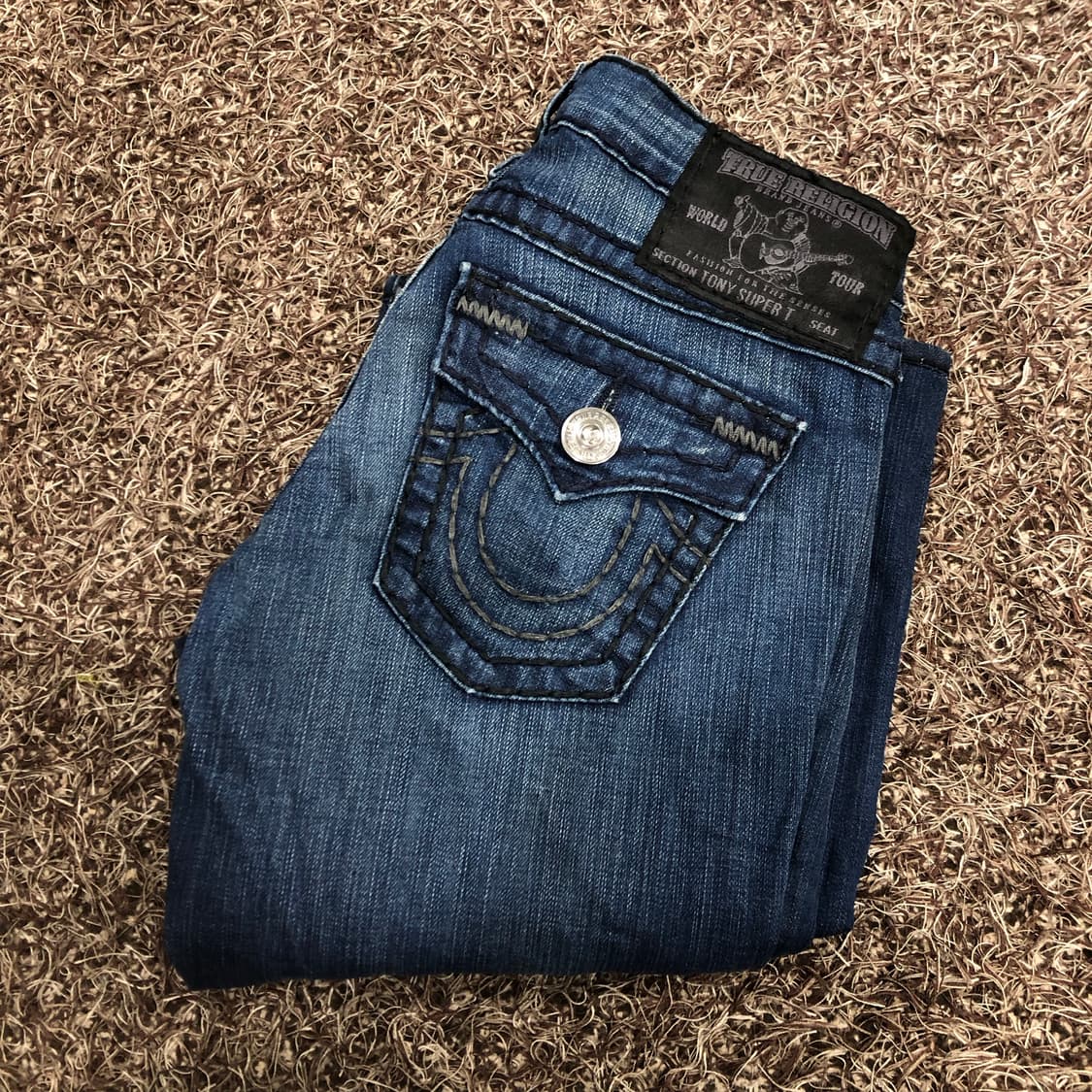 트루릴리전 토니 슈퍼 티 워싱 데님 팬츠 상품이미지1