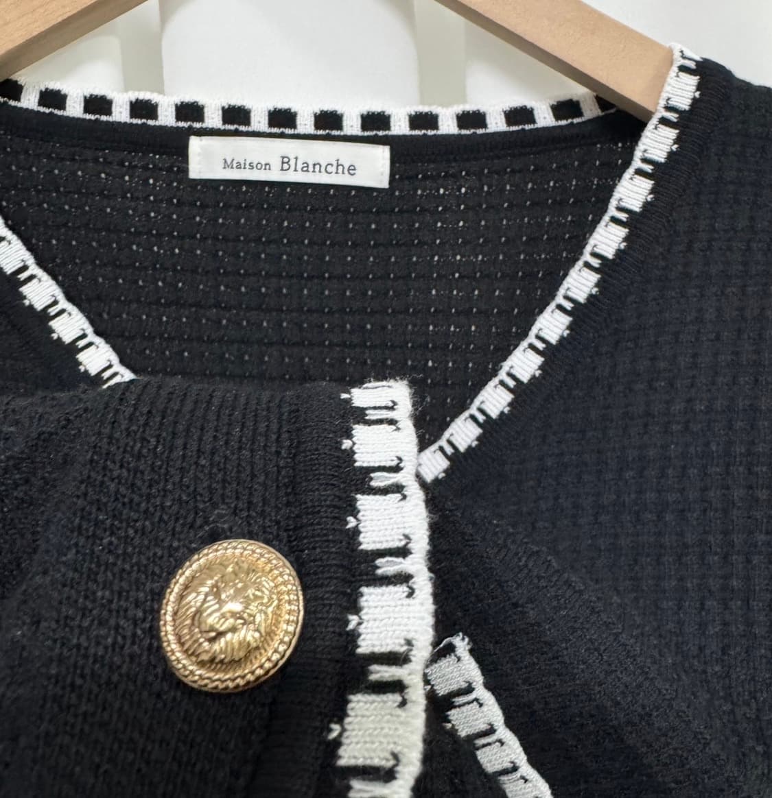 메종블랑쉬 블랙 반팔 가디건 상품이미지8