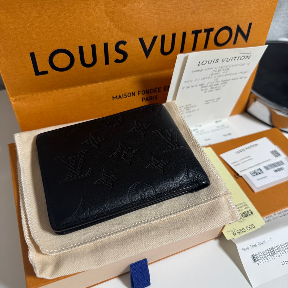 루이비통 모노그램 쉐도우 반지갑 블랙 상품이미지2