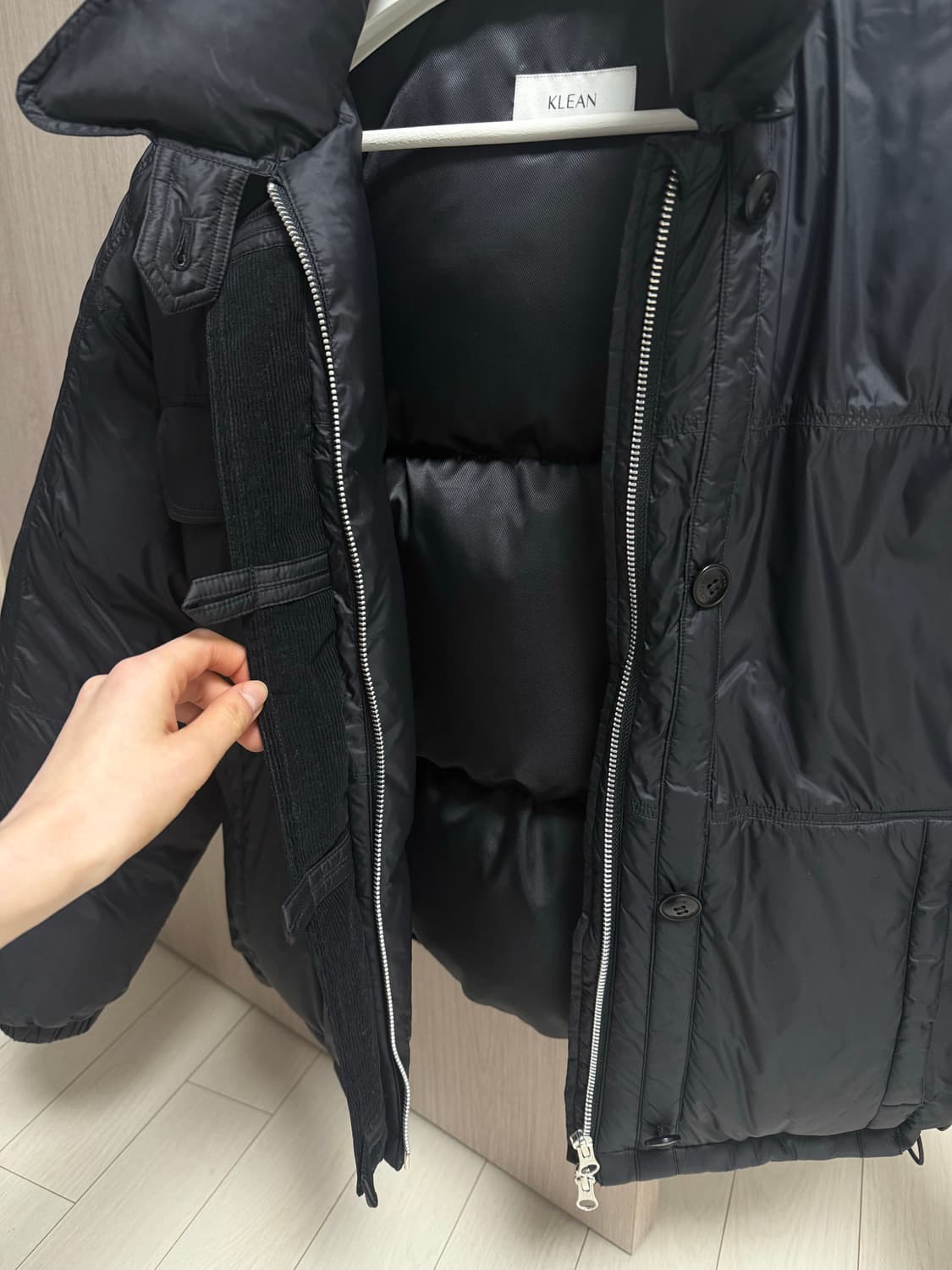 KLEAN 클린 Raf 다운 패딩 블랙 상품이미지5