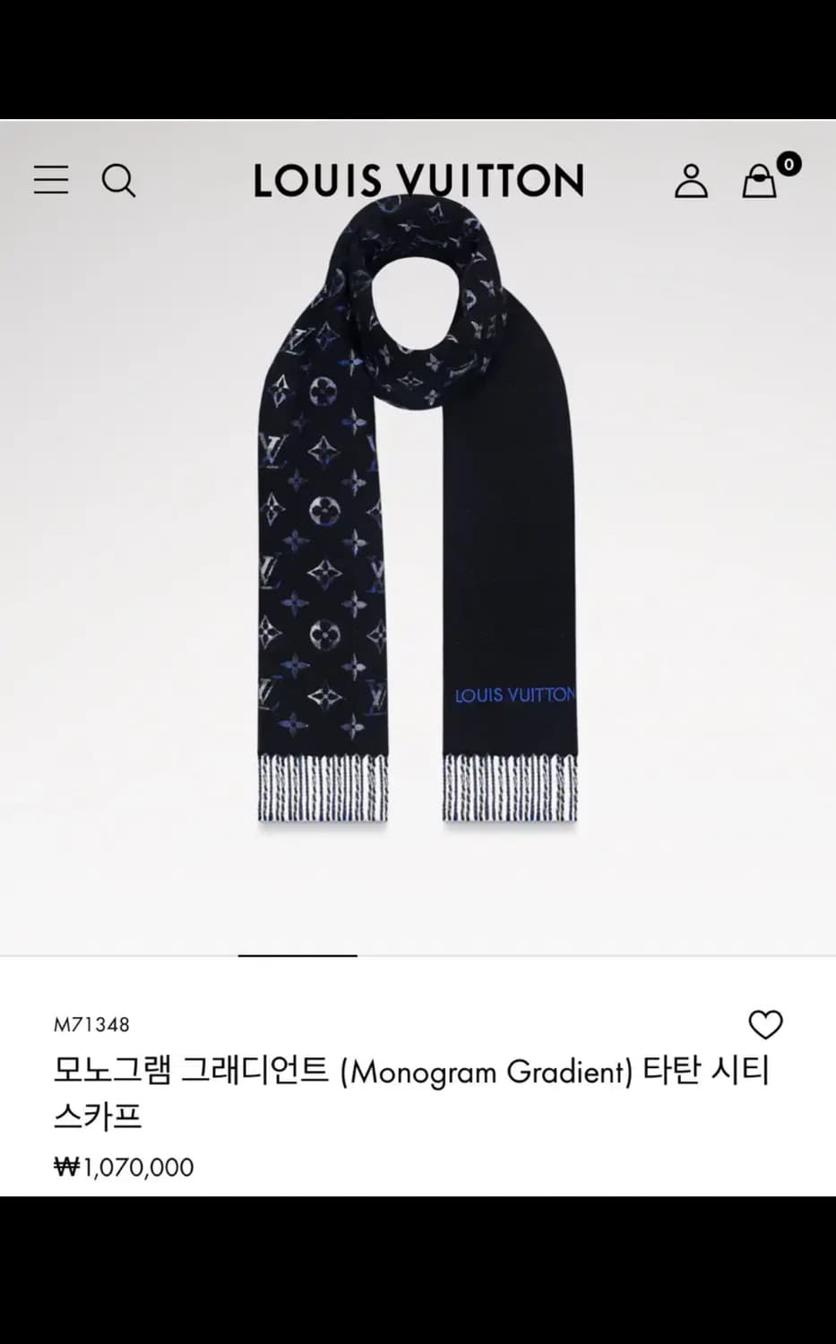 루이비통 목도리 머플러 (캐시미어100) 상품이미지2