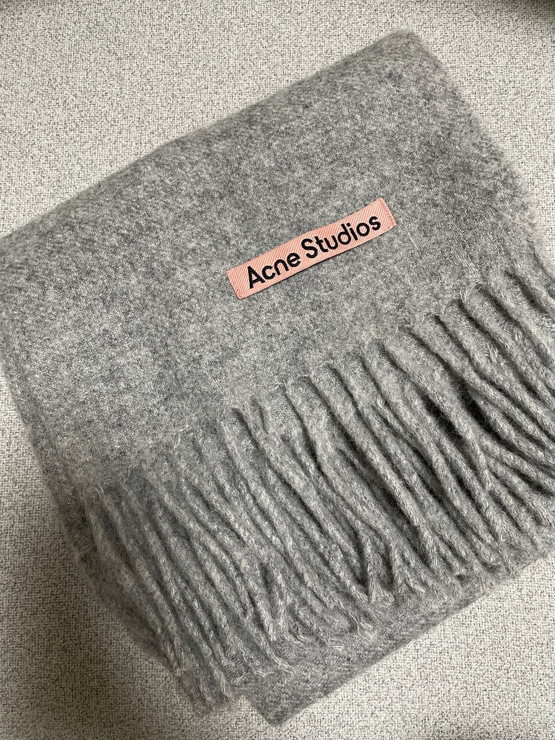 아크네스튜디오 울 프린지 스카프 그레이멜란지 상품이미지1