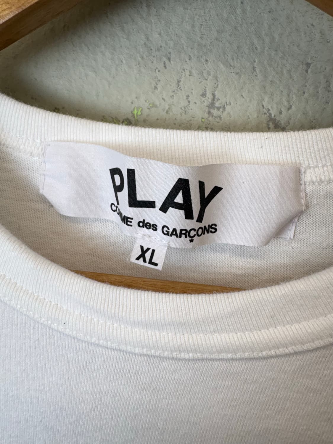 꼼데가르송 플레이 하트 와펜 화이트 반팔티 상품이미지6