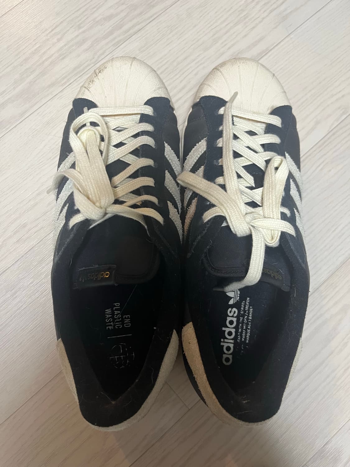 아디다스/슈퍼스타 82 블랙 화이트/275 상품이미지3