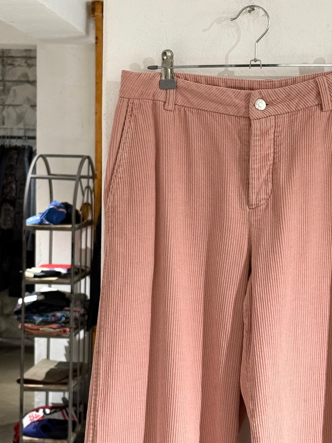 호프 핑크 코듀로이 와이드 팬츠 상품이미지2