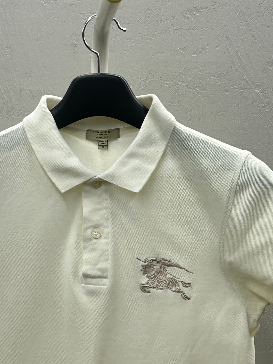 버버리 반팔 폴로티 아이보리 상품이미지4