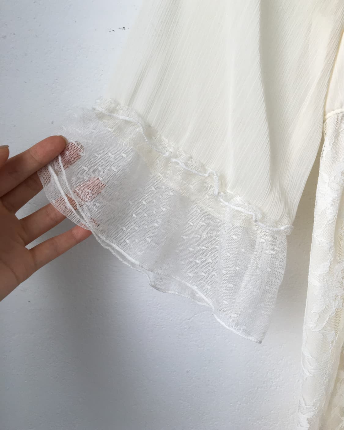 Lace layered blouse onepiece 상품이미지5