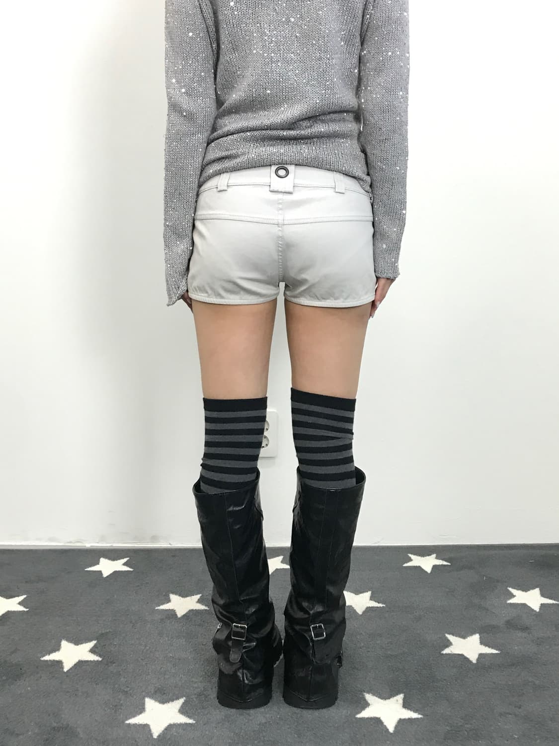 'Diesel' Embroidered Logo Micro Shorts 상품이미지3