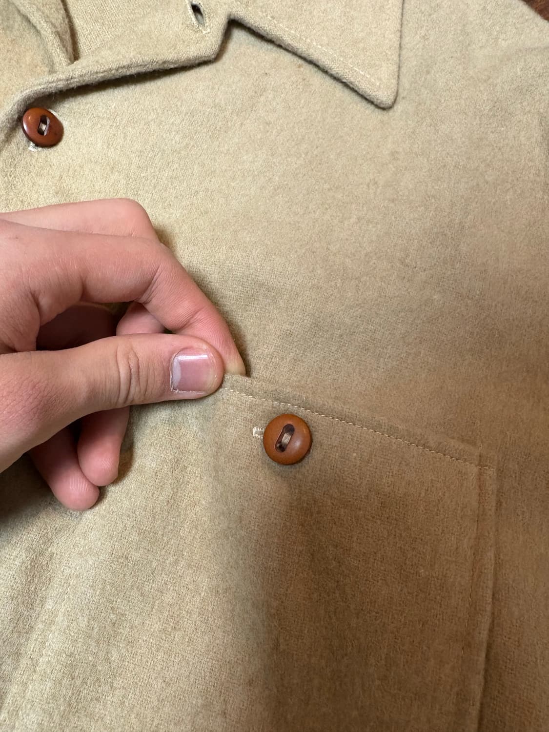 빈티지 90s 울자켓 카멜 상품이미지3