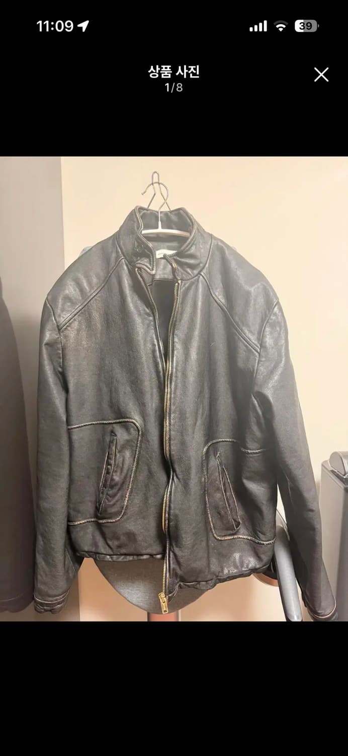 오토매틱포더피플 파이핑 레더자켓 2사이즈 상품이미지2