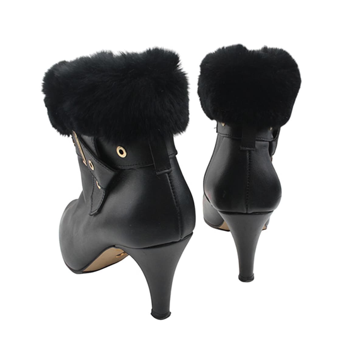 지니킴 블랙 에코퍼 트림 앵클부츠 36 상품이미지4