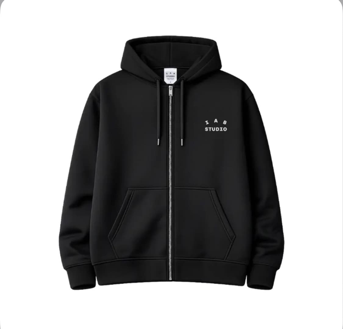 아이앱 스튜디오 후드 집업 블랙-26SS L사이즈 상품이미지1
