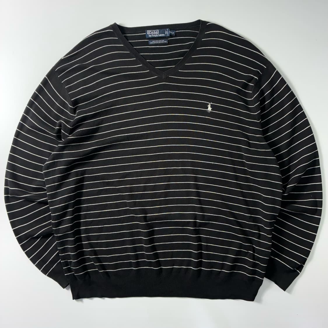 Polo  폴로 랄프로렌 90,s 자수 피마코튼 스트라이프 니트 상품이미지1