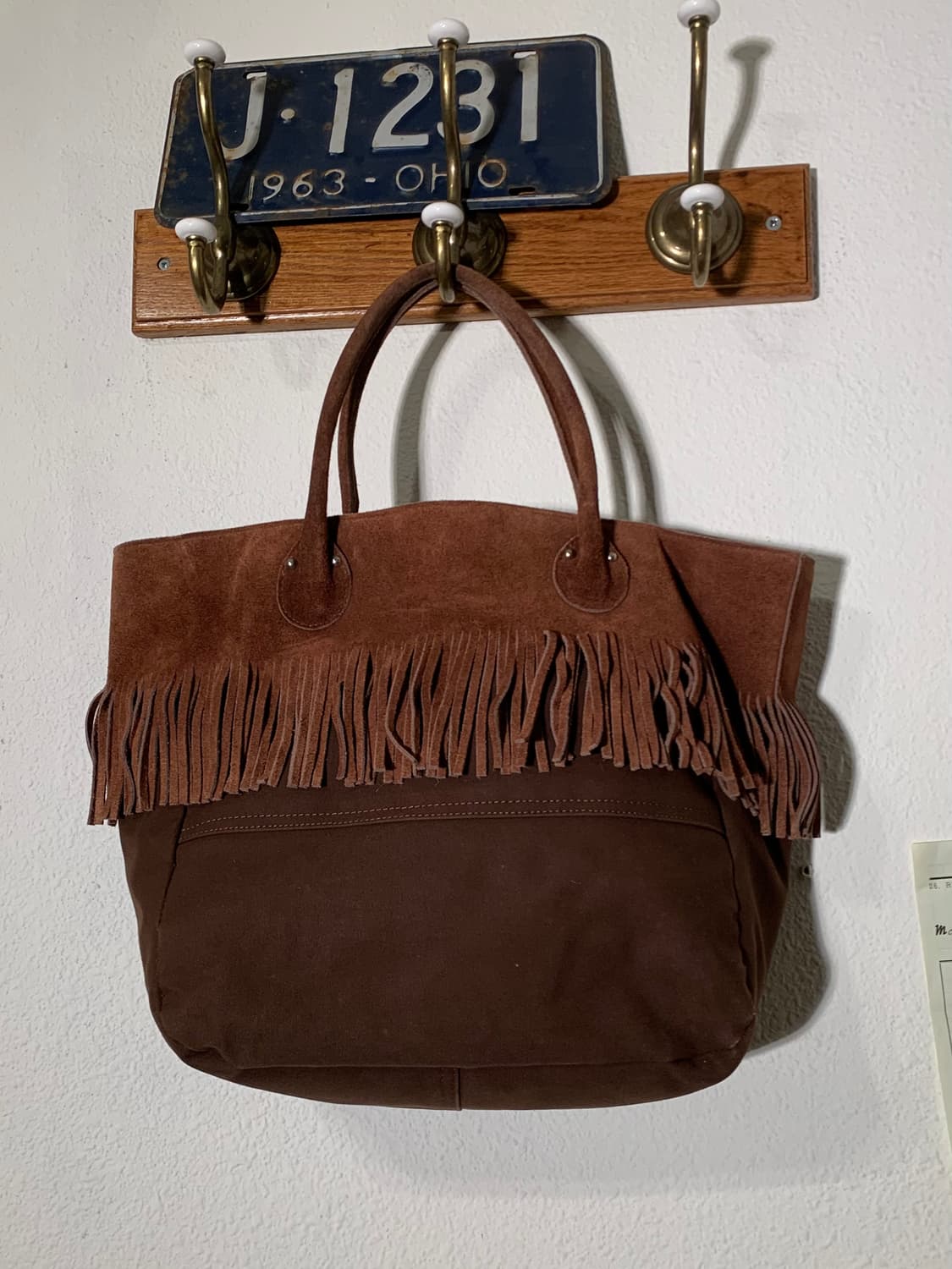 인디언모터사이클 프린지 비즈 스웨이드 숄더백 상품이미지6