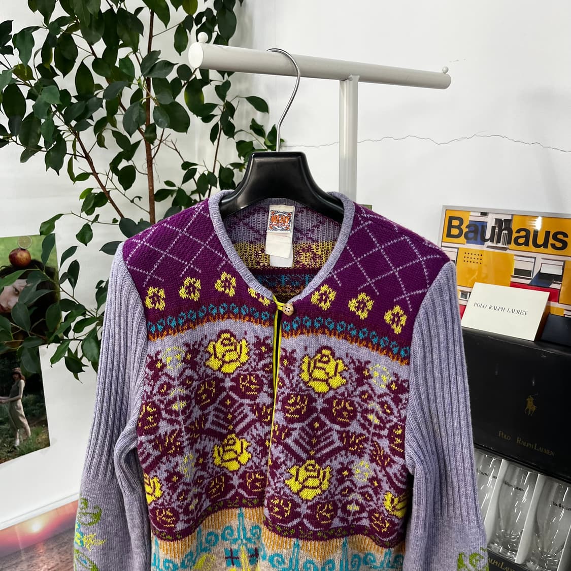 오일릴리 패턴 울가디건 L 상품이미지2