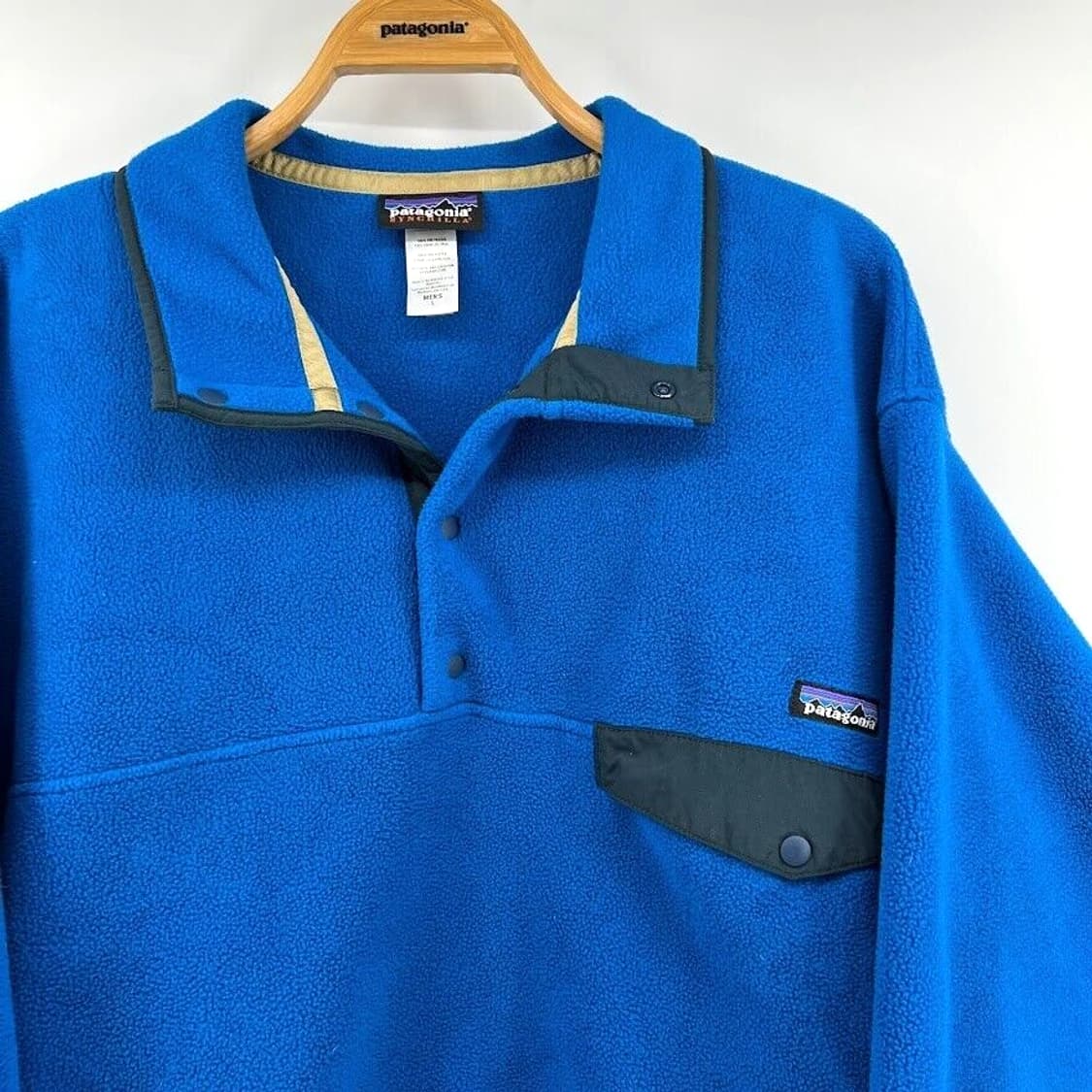 12FW 파타고니아 신칠라 스냅-T 플리스 블루/그린 상품이미지3