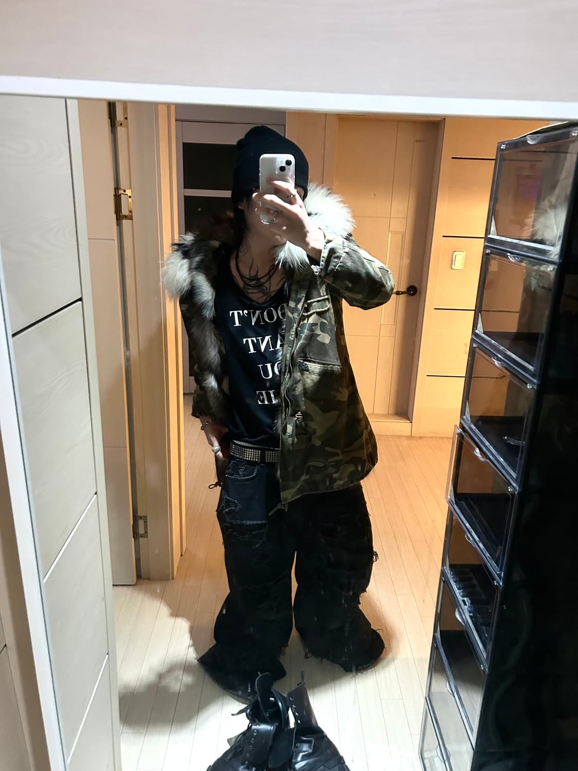 Camouflage Pattern N2B Fur Jacket 상품이미지7