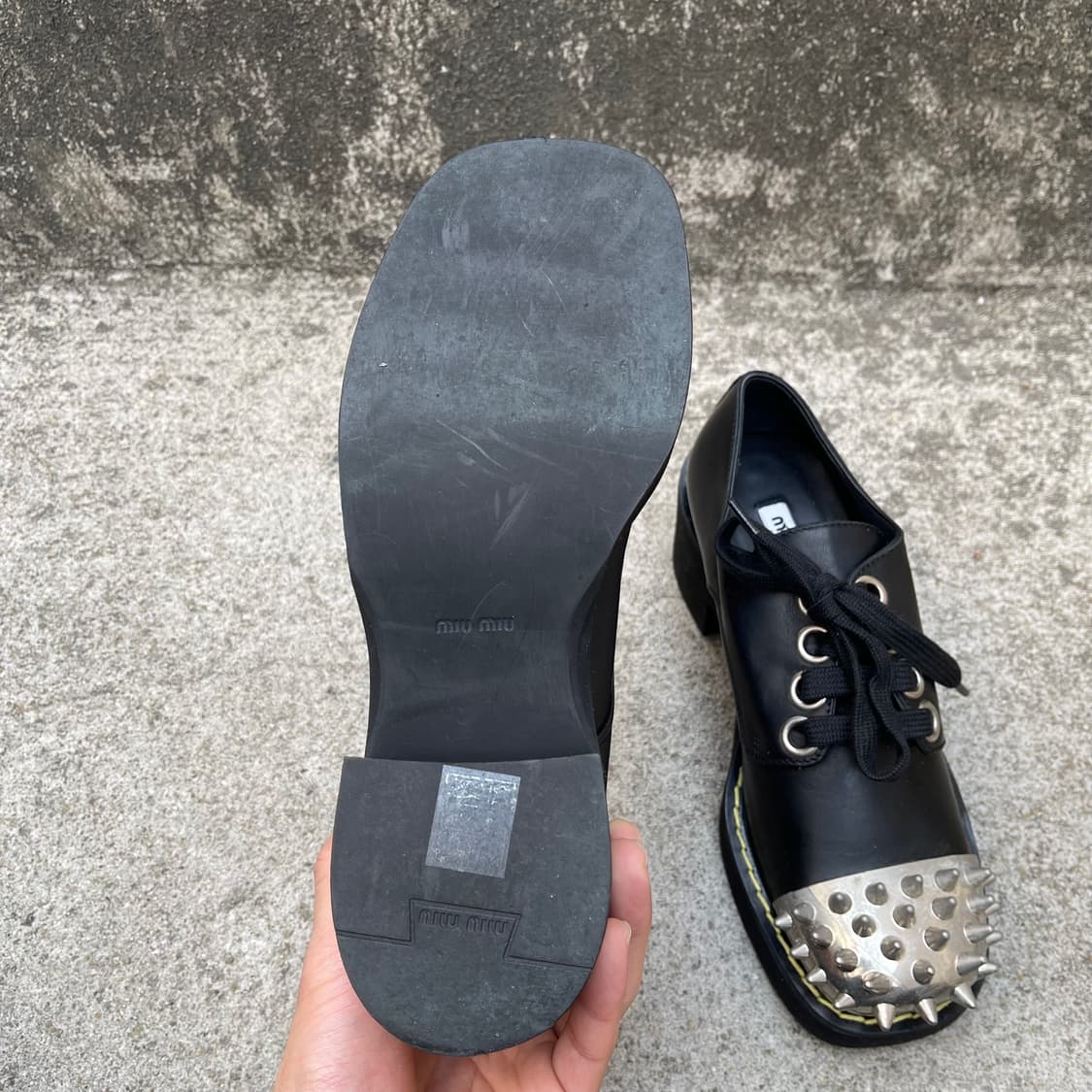 [36] MIU MIU Stud toe derby shoes 상품이미지9