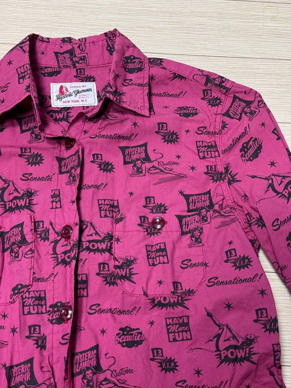 히스테릭 글래머 로고플레이 셔츠 상품이미지2