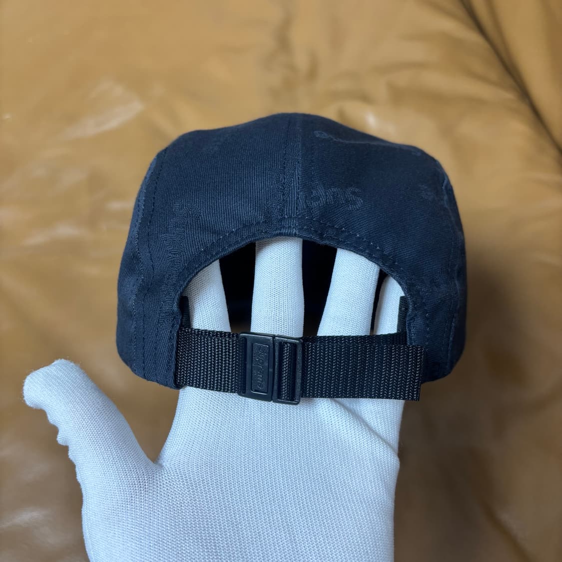 슈프림 캠프캡 모자 박스로고 자카드 네이비 상품이미지7