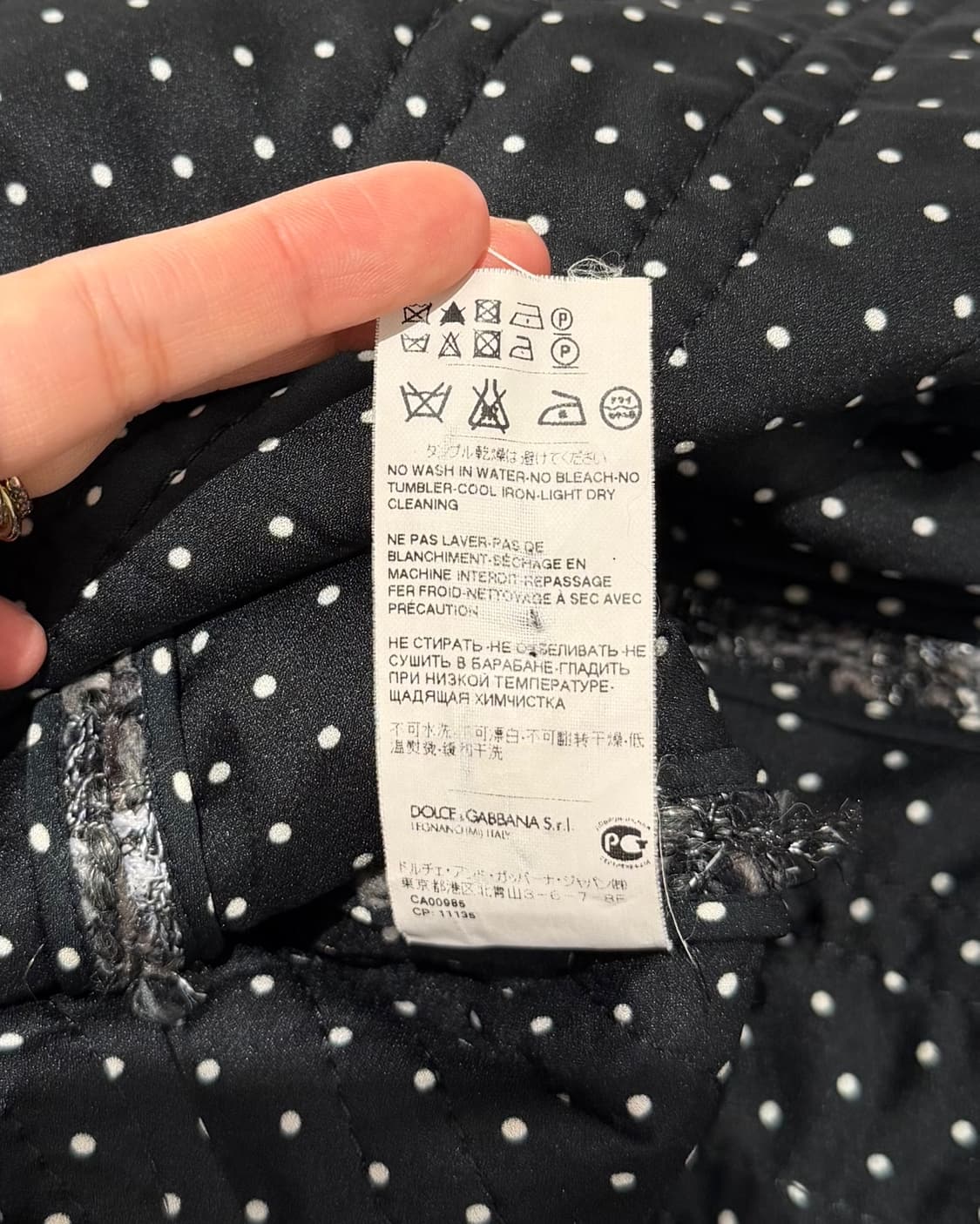 돌체앤가바나 차콜 스냅버튼 트위드 코트 상품이미지10